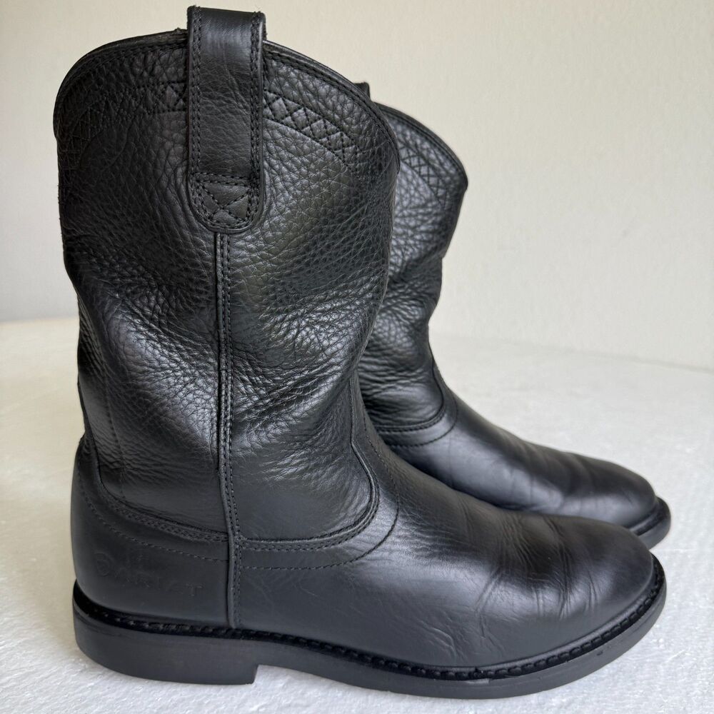 Ariat Sierra Work Boots Men's Size 11D Black Leather Slip & Oil Resisting